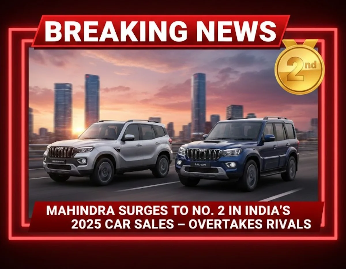 Breaking: Mahindra Surges to No. 2 in India's 2025 Car Sales, Dethroning Hyundai and Tata!